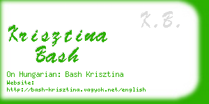 krisztina bash business card